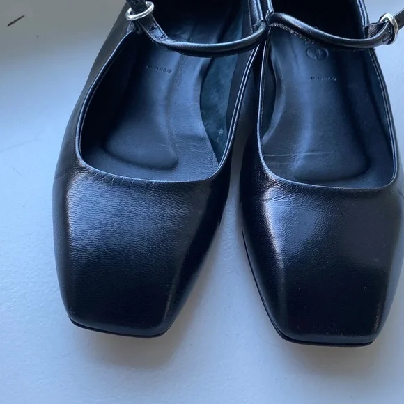 Aeyde Uma Black Nappa Leather Mary Jane ballerina flat Shoes - Picture 7 of 16